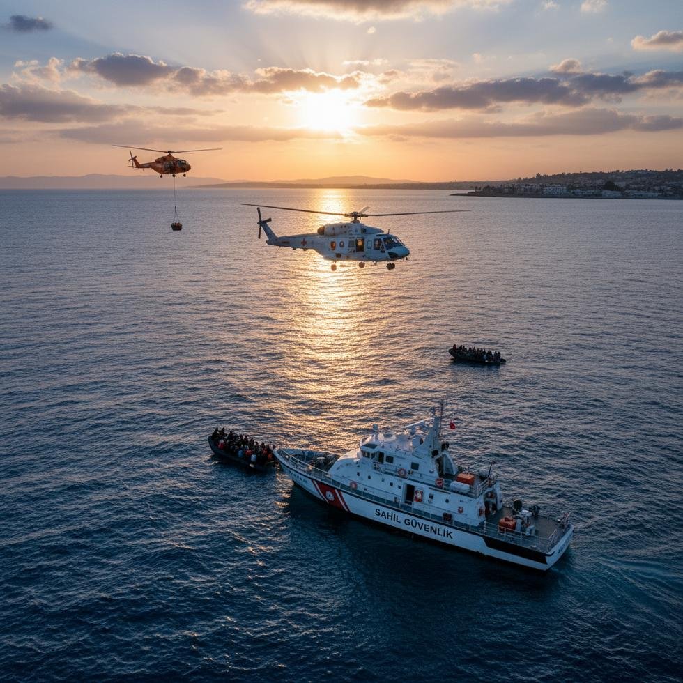 Akdeniz'de göçmenleri taşıyan teknelerin kurtarılması