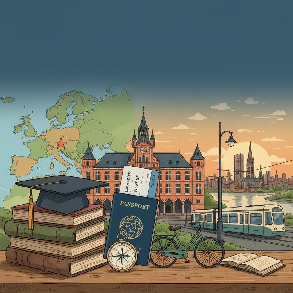 Antwerpen’de üniversite kampüsü ve şehir yaşamı