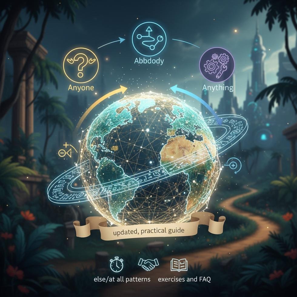 Anyone, anybody ve anything kelimelerinin İngilizce’de doğru kullanımı