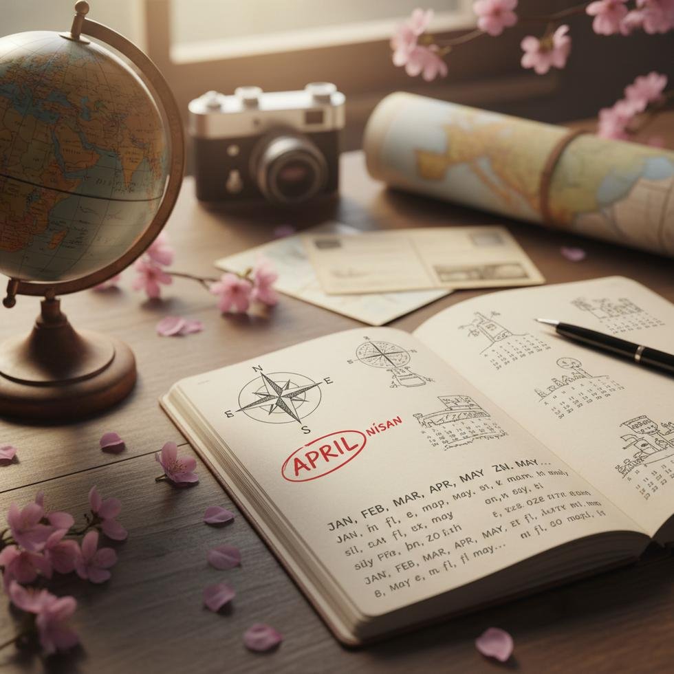 April ayının İngilizce yazılışı ve Türkçe karşılığı