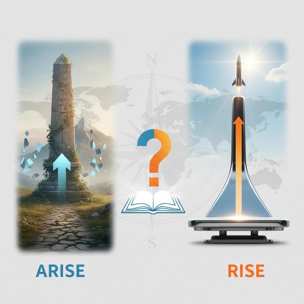 Arise ve rise İngilizce fiilleri anlam ve kullanım rehberi