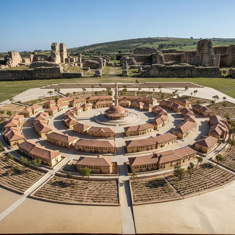 Atatürk'ün tasarladığı İdeal Cumhuriyet Köyü proje çizimi.