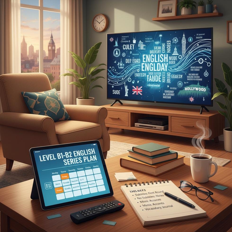 Orta seviye İngilizce öğrenenler için dizi izleme planı ve öneriler