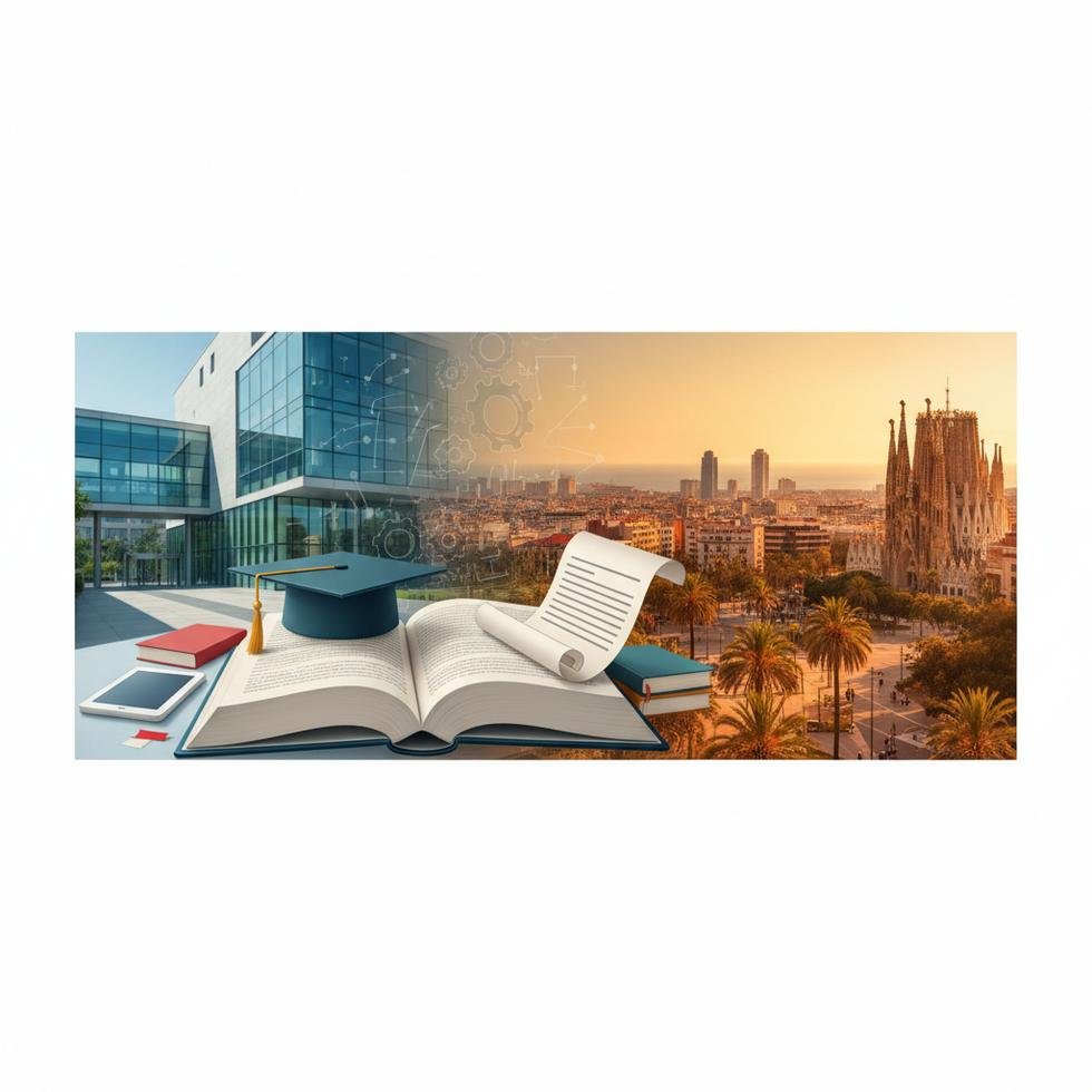 Barselona üniversite kampüsü ve öğrenci alanları