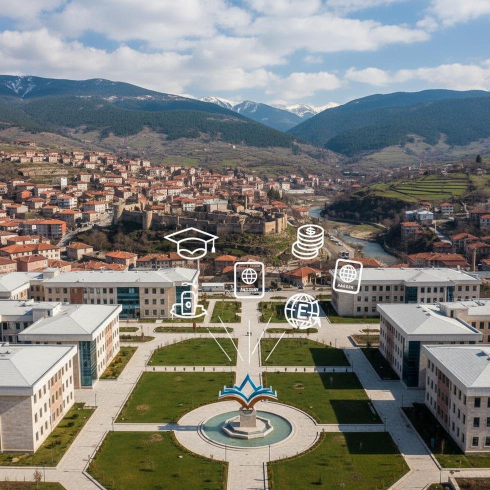 Bayburt Üniversitesi kampüs alanı ve şehir görüntüsü
