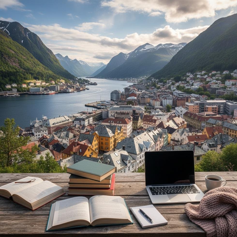 Bergen’de üniversite kampüsü ve eğitim ortamı