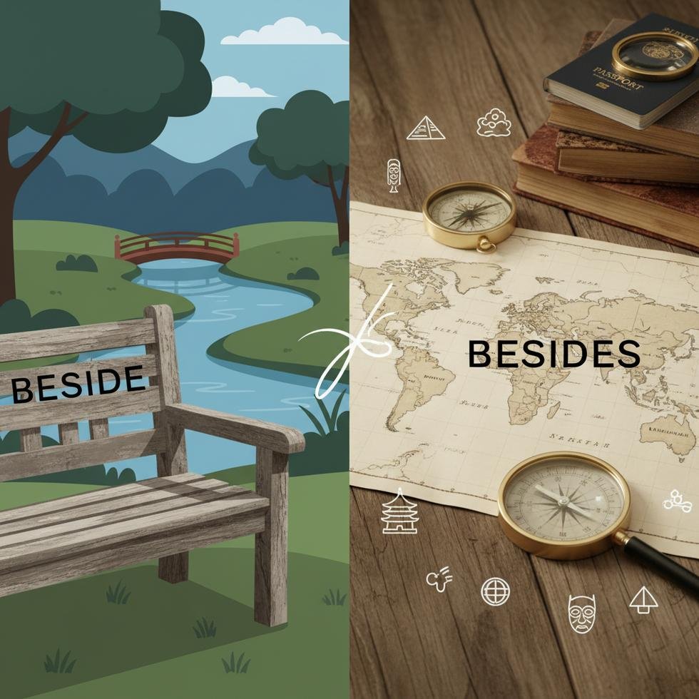 Beside ve besides kelimelerinin kullanımı ve farkları