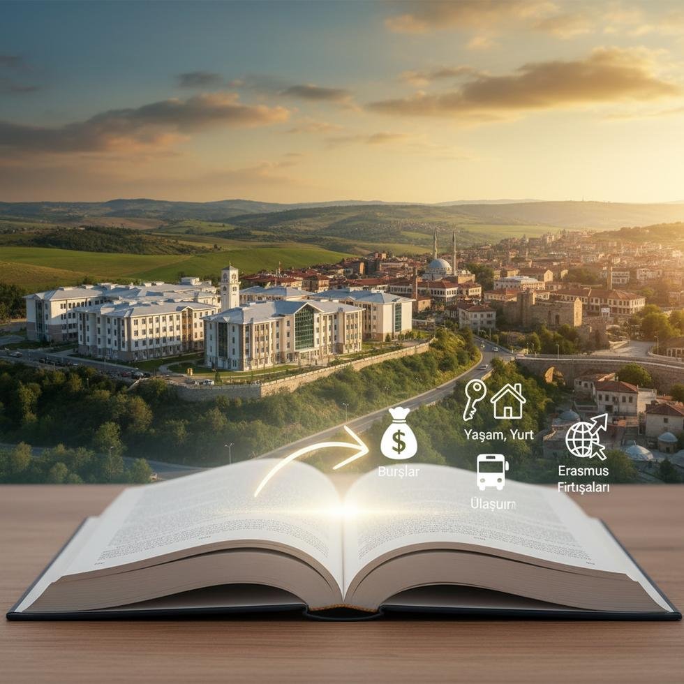 Bilecik’te üniversite kampüsü ve şehir manzarası