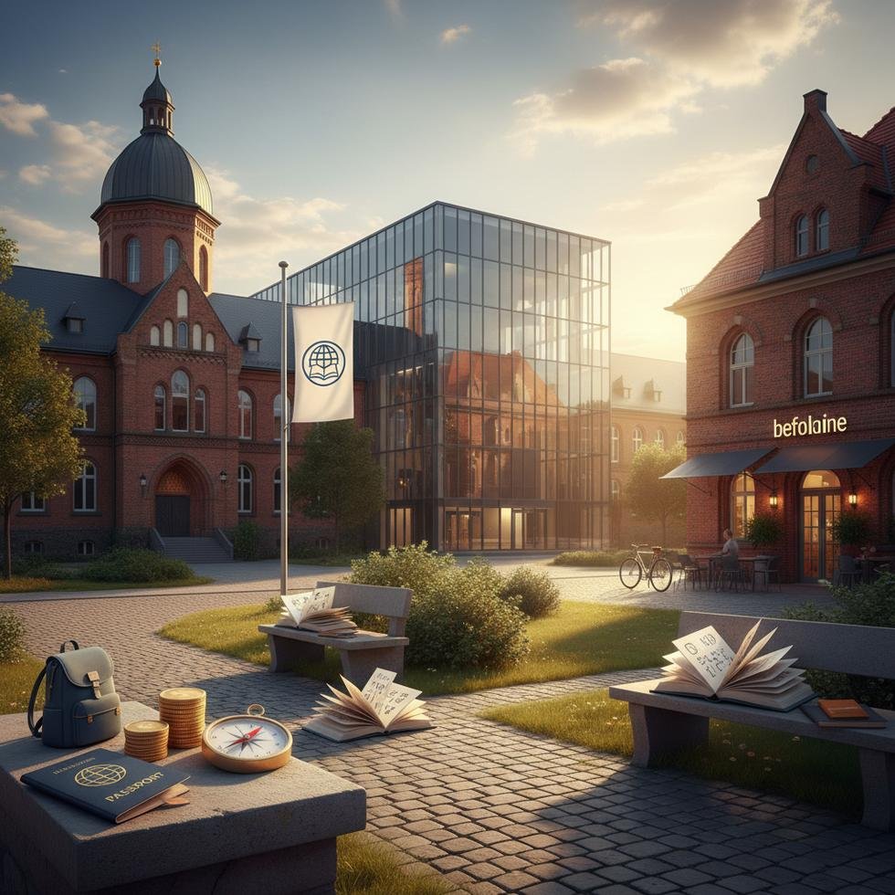 Braunschweig üniversite kampüsü ve şehir görünümü