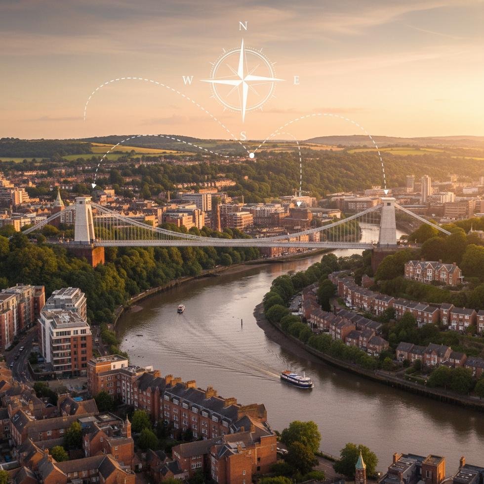 Bristol’de aile yanı konaklama ile ulaşım süresi ve semtler haritası