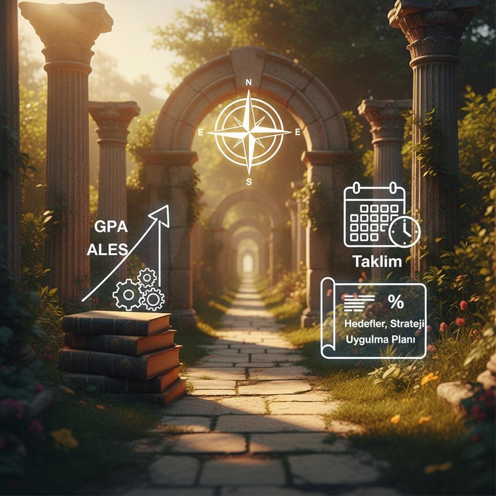 ALES ve GPA burs hedefleri strateji ve takvim görseli