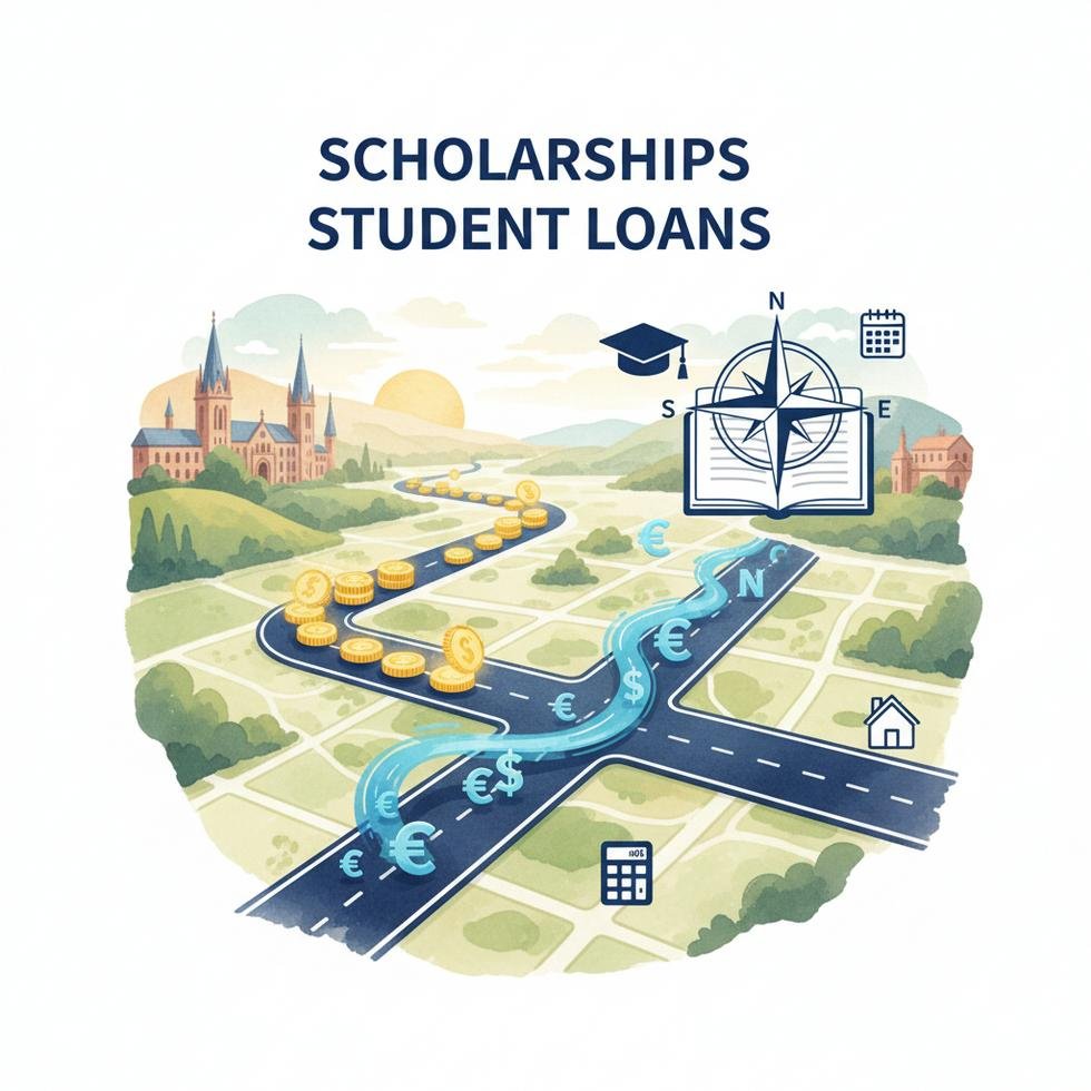 Burs ve öğrenci kredisi birlikte kullanma rehberi infografik