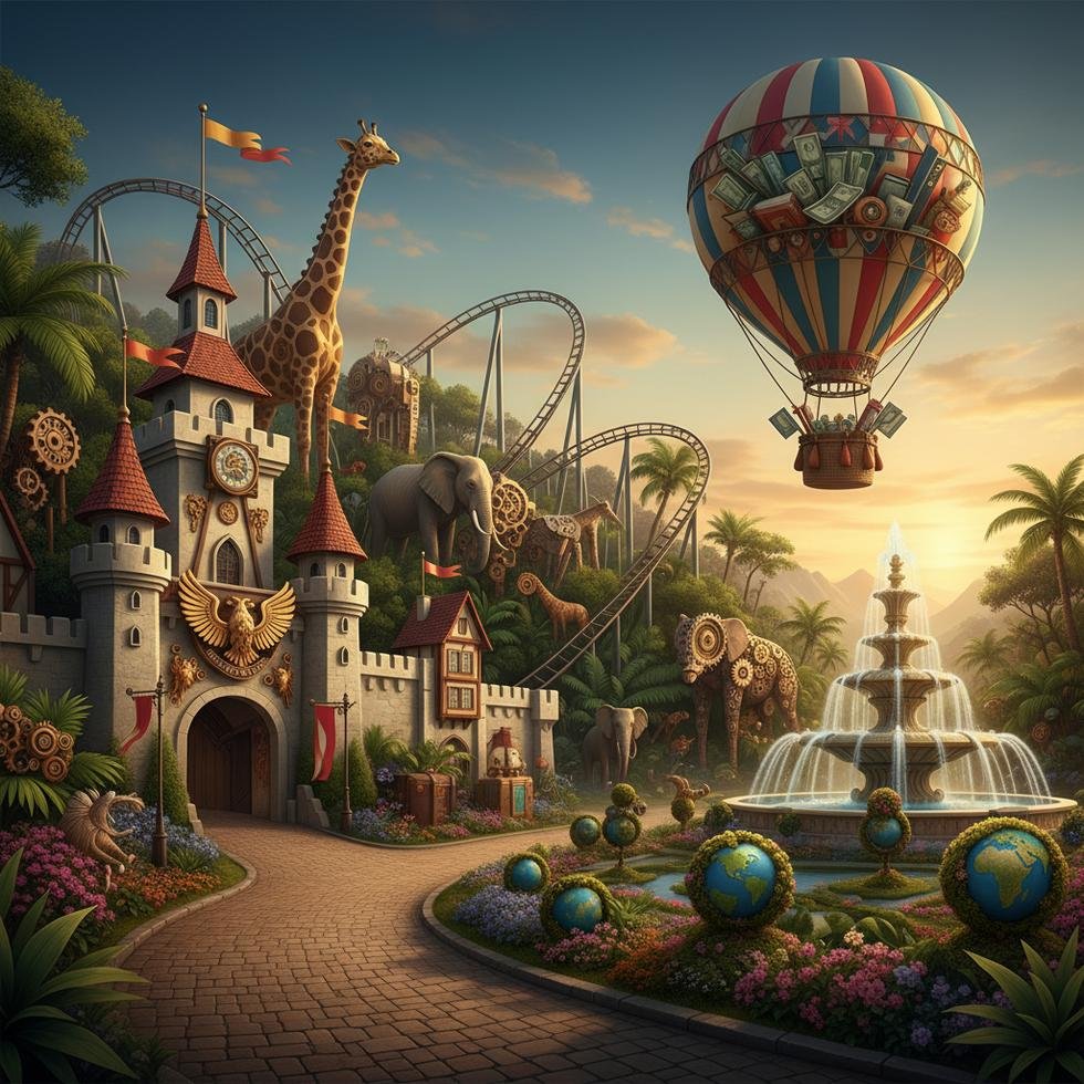 Busch Gardens Work and Travel programında çalışan gençler tema parkta görev yapıyor