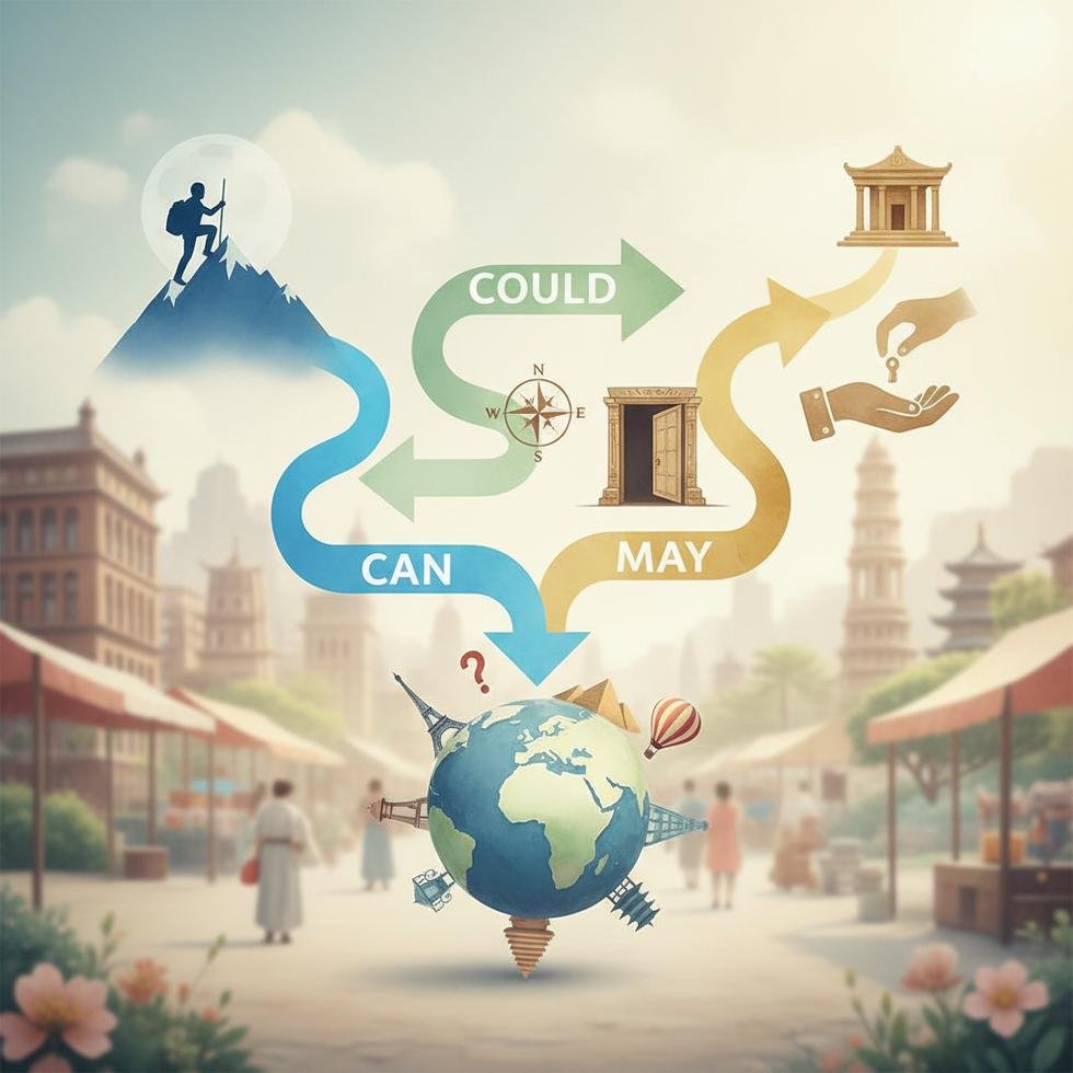 Can, Could ve May modal fiillerinin kullanımıyla ilgili grafik