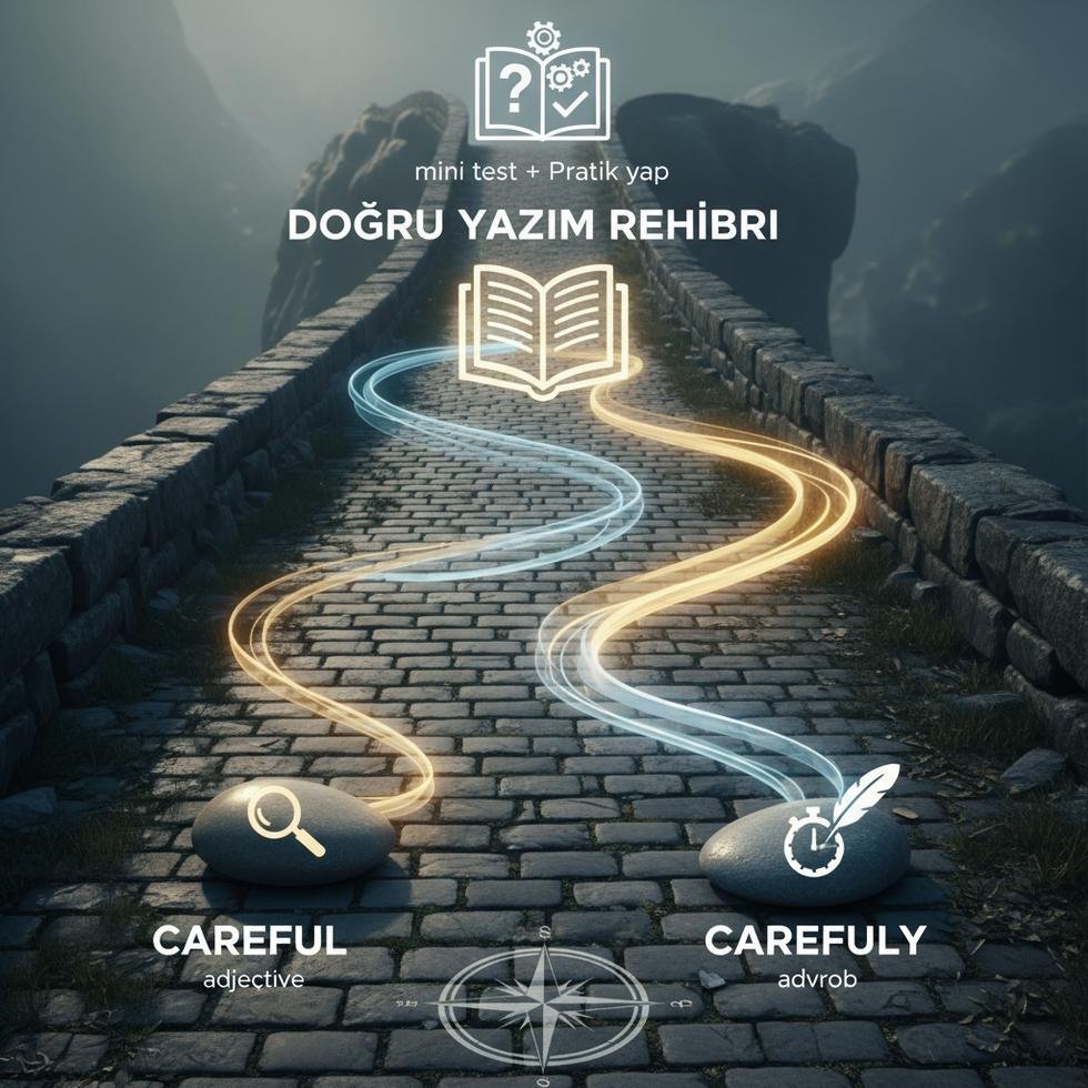 Careful ve carefully kelimelerinin farkı ve kullanımı