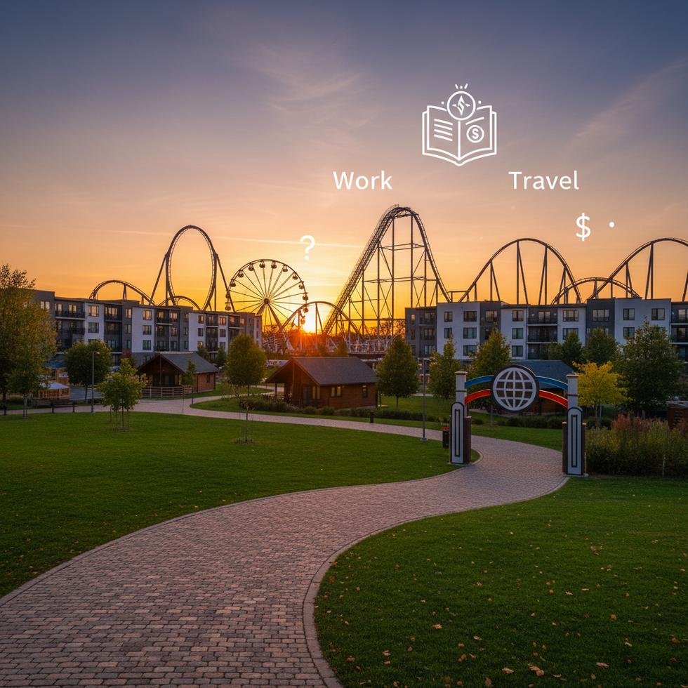 Carowinds eğlence parkında Work and Travel programı kapsamında çalışan öğrenciler