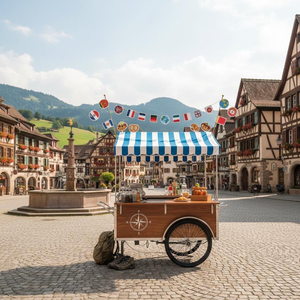 Work and Travel programında Cart Attendant olarak çalışan yiyecek arabası görevlisi