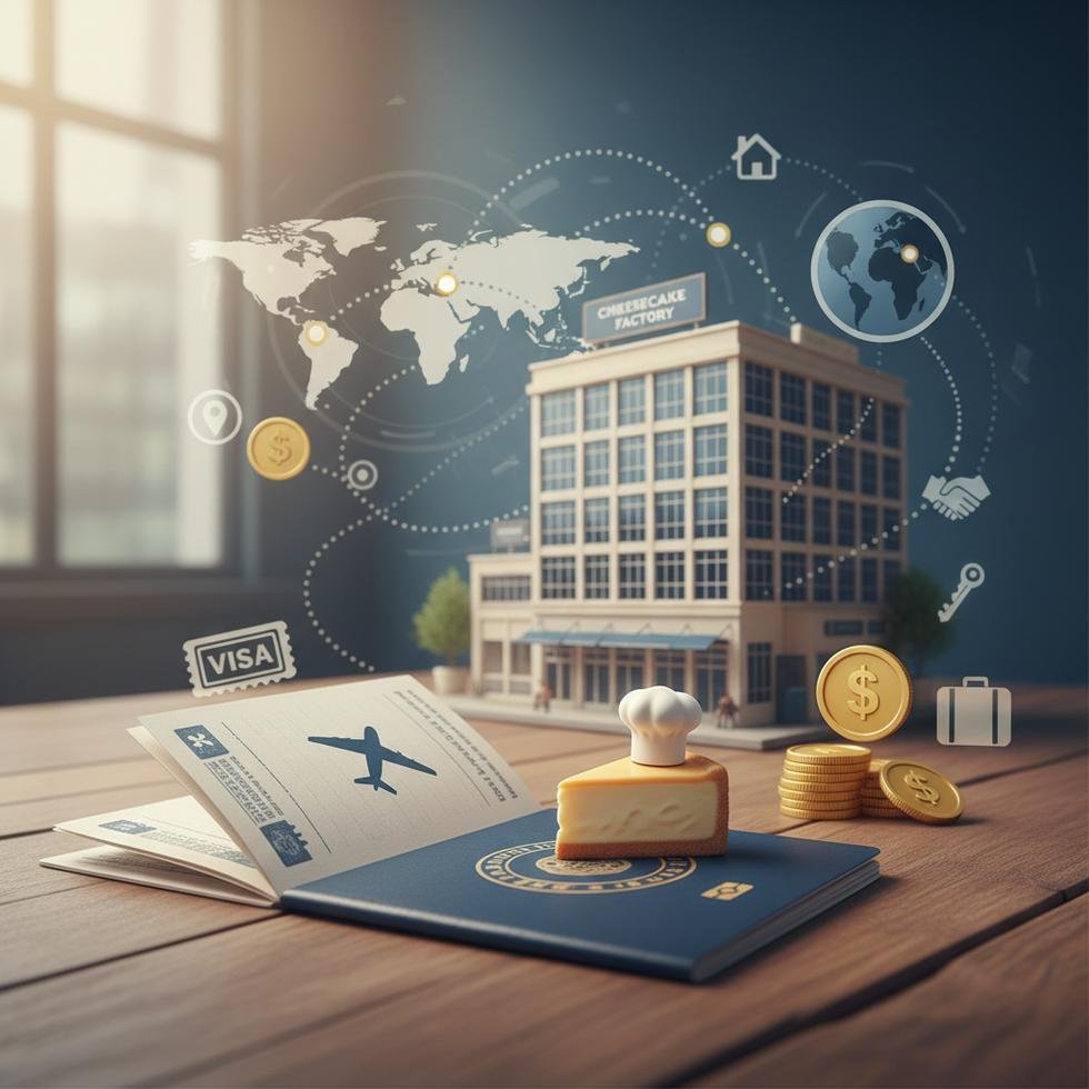 Cheesecake Factory restoranında Work and Travel öğrencileri çalışırken