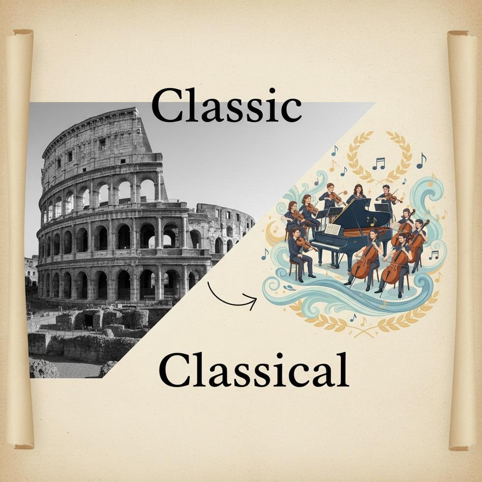 Classic ve Classical kelimelerinin kullanımı hakkında rehber görseli