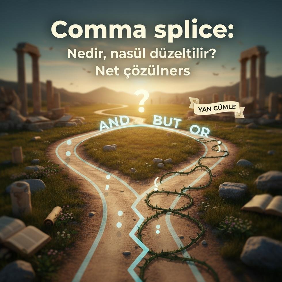 Comma splice hatasını anlatan noktalama vurgusu