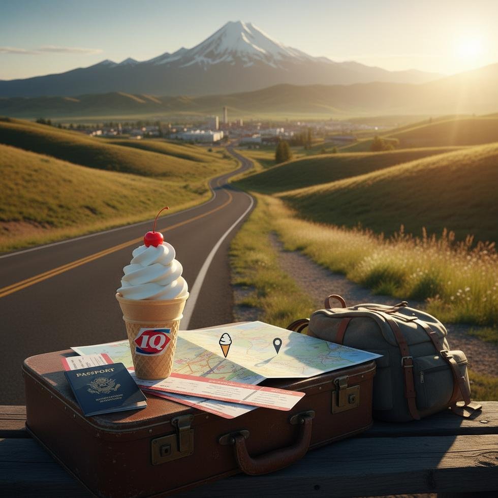 Dairy Queen mağazasında çalışan Work and Travel öğrencileri