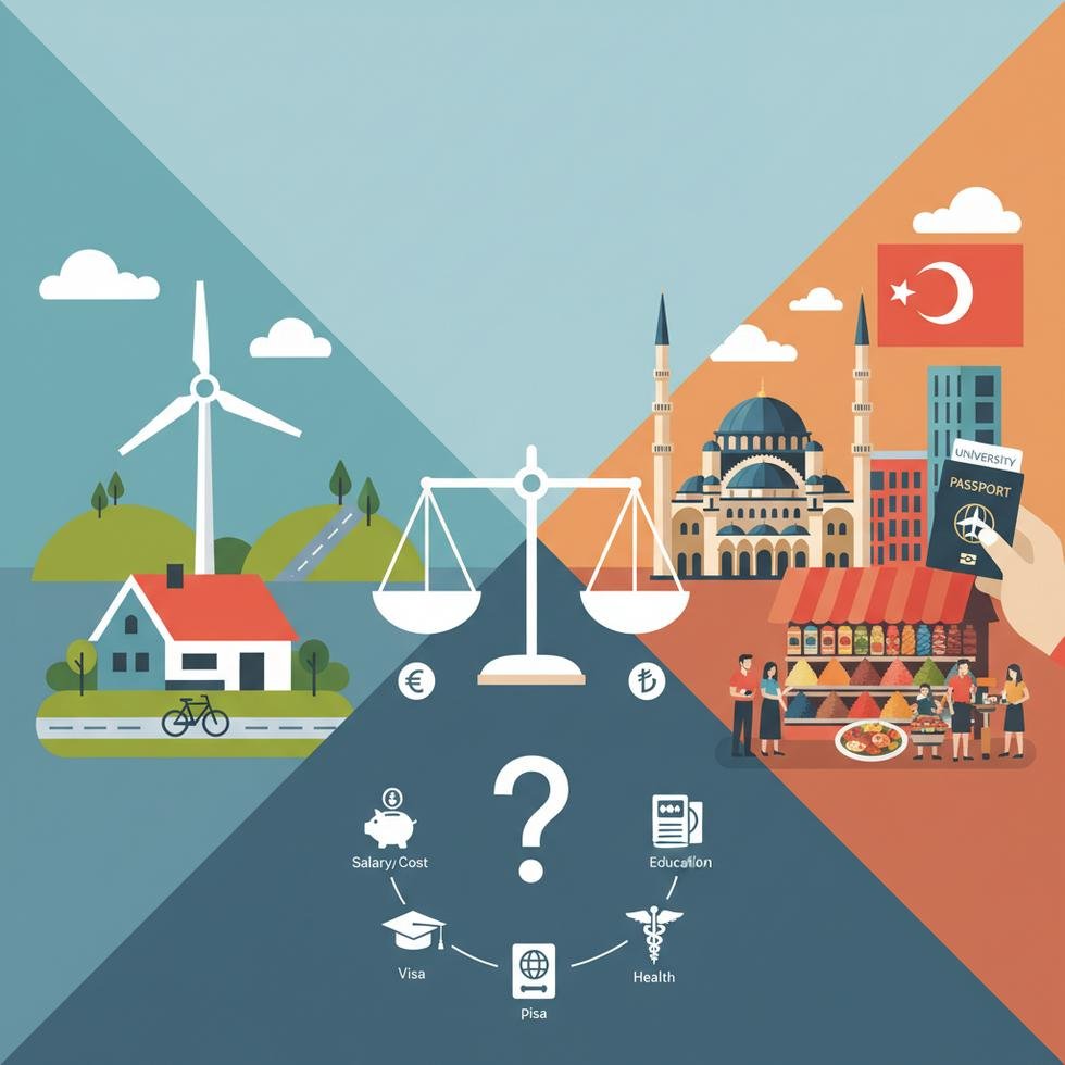 Danimarka ve Türkiye yaşam maliyeti ve vize karşılaştırması