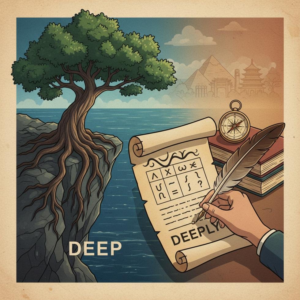 Deep ve deeply kullanım farklarını açıklayan İngilizce dil rehberi görseli