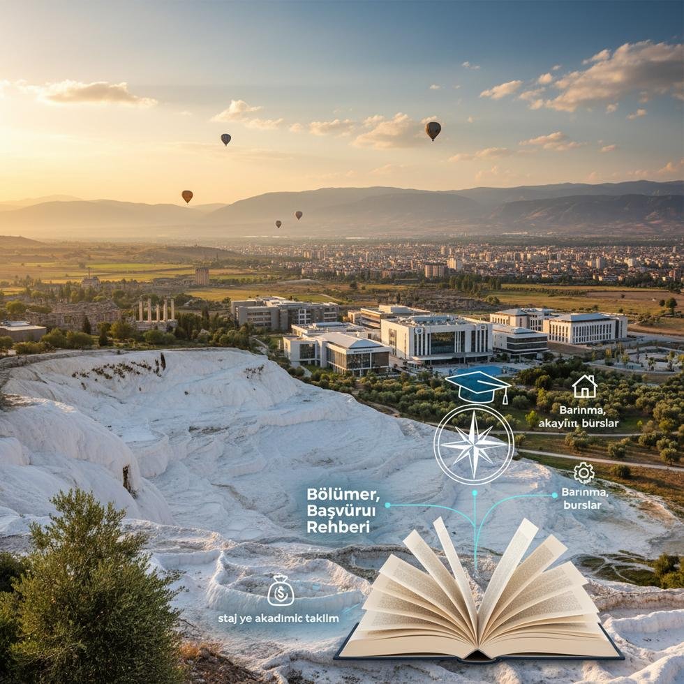 Denizli’de üniversite kampüsü ve öğrenciler