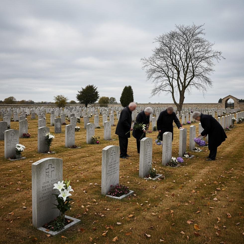 Deprem şehitliği mezarlığını ziyaret eden aileler