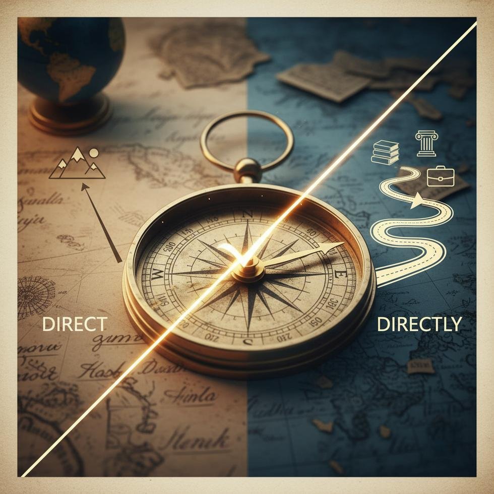 Direct ve directly kelimelerinin doğru kullanımıyla ilgili dil bilgisi tablosu