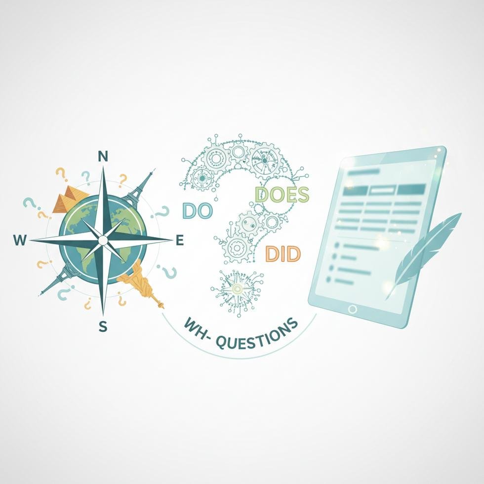 İngilizcede Do, Does ve Did yardımcı fiilleriyle soru kurma rehberi tablosu