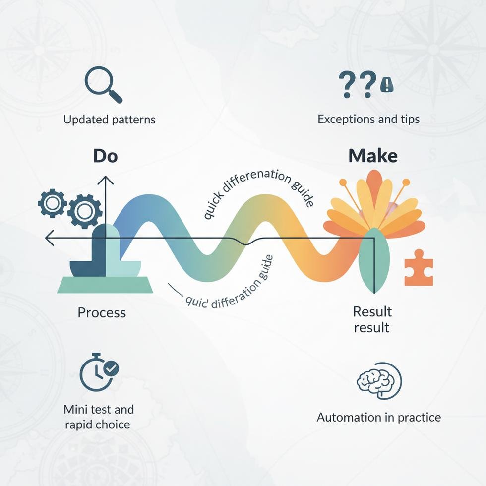 Do ve make fiillerinin İngilizce dilinde kullanımıyla ilgili grafik ve örnekler