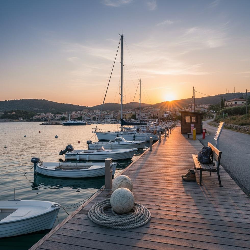 Marina yardımcısı işinde çalışan bir genç