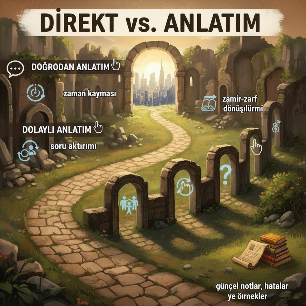 Doğrudan ve dolaylı anlatım kuralları İngilizce dil bilgisi