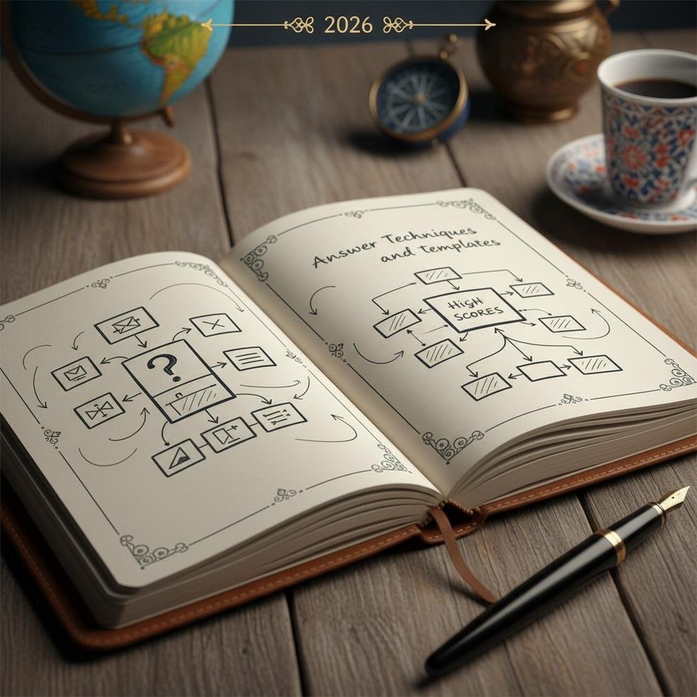 e-TEP speaking sınavı için cevap tekniklerini gösteren grafik