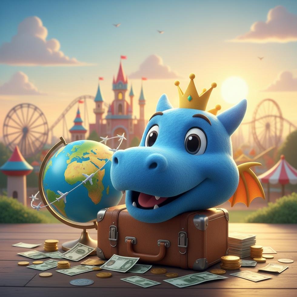 Eğlence parkında kostüm giymiş maskot karakter