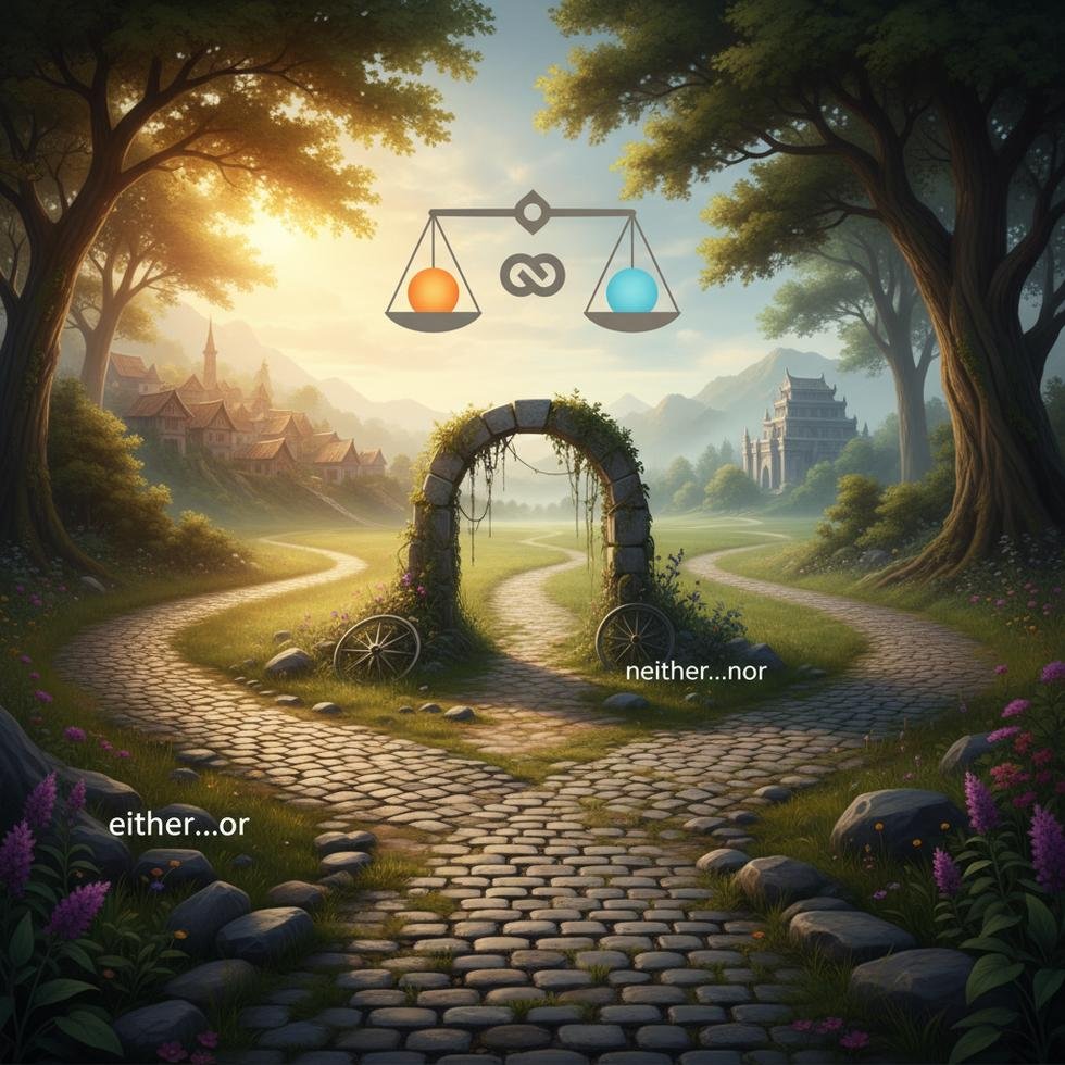 Either ve Neither kullanımına dair görsel açıklama