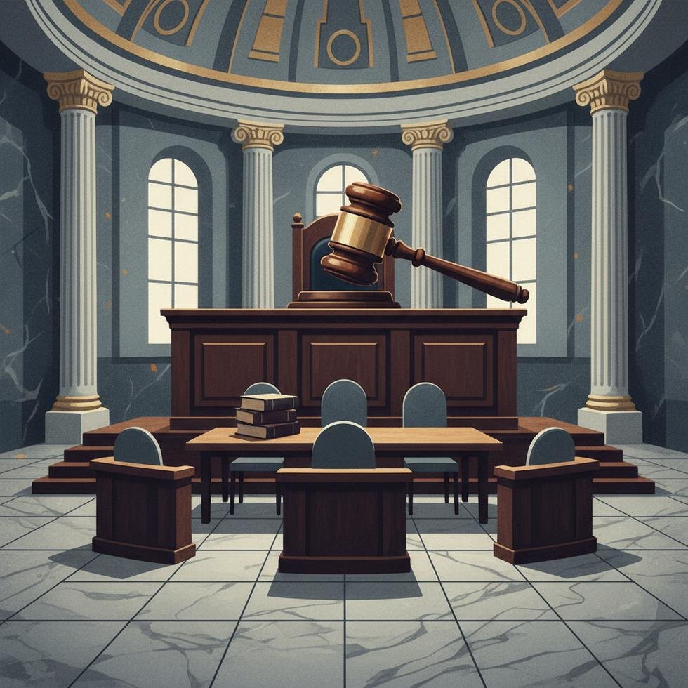 Mahkemede yargılanan tanınmış bir siyasi figür.