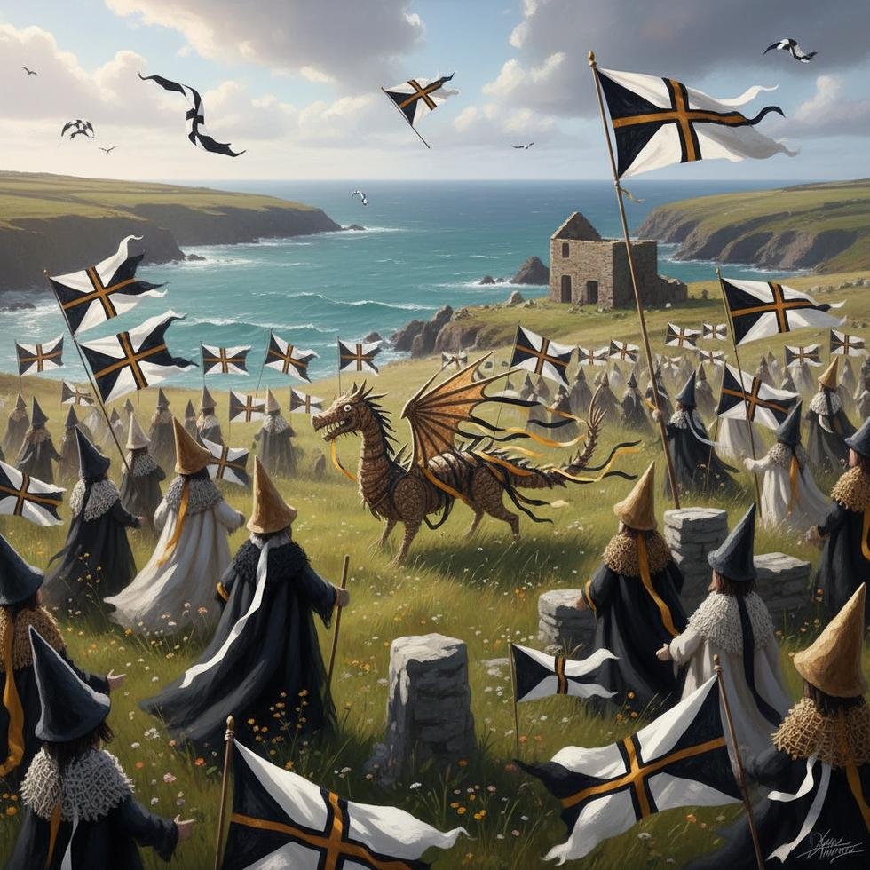 Cornish ulusal bayramı St Piran's Day kutlamaları.