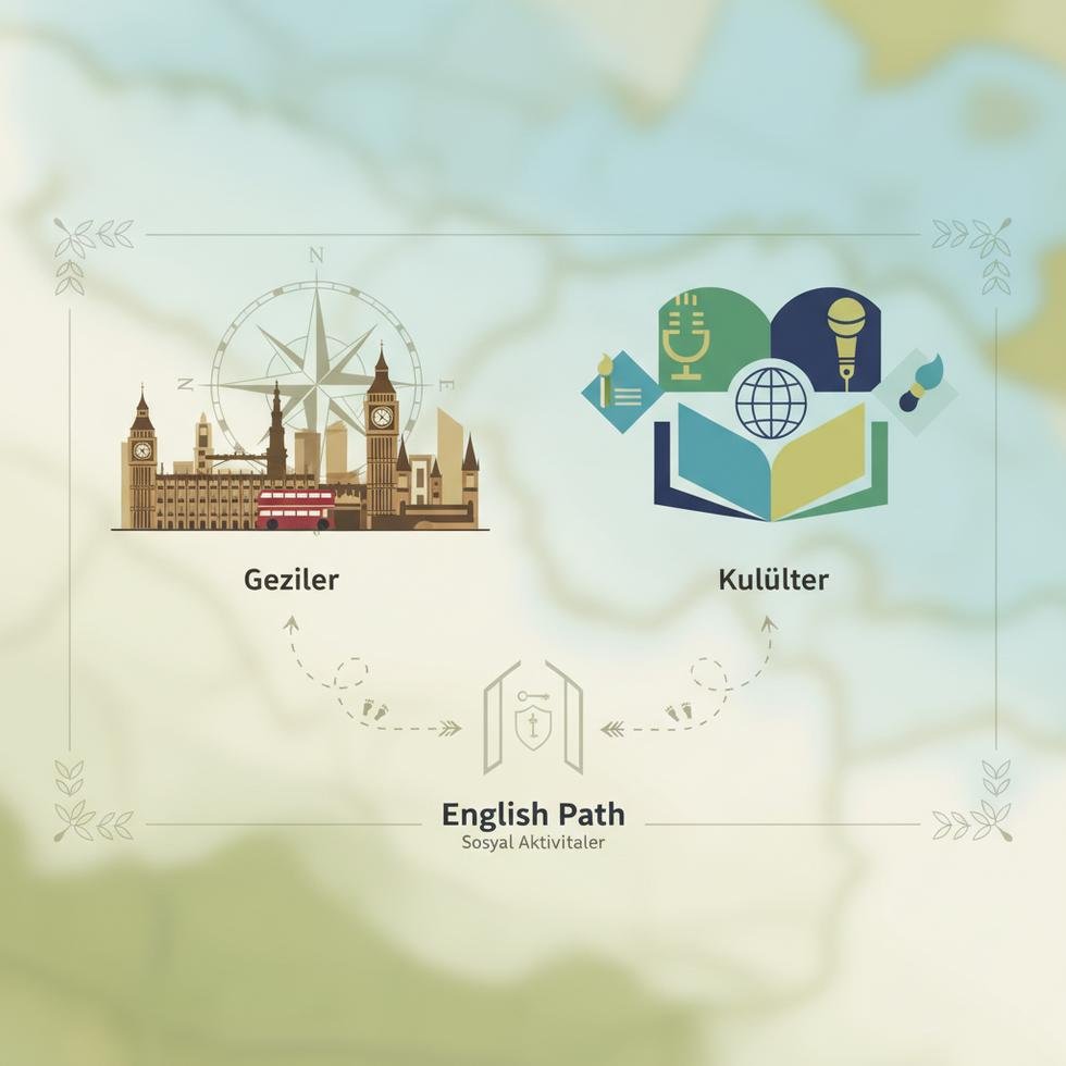 English Path sosyal aktivitelerinde öğrenciler geziye katılırken