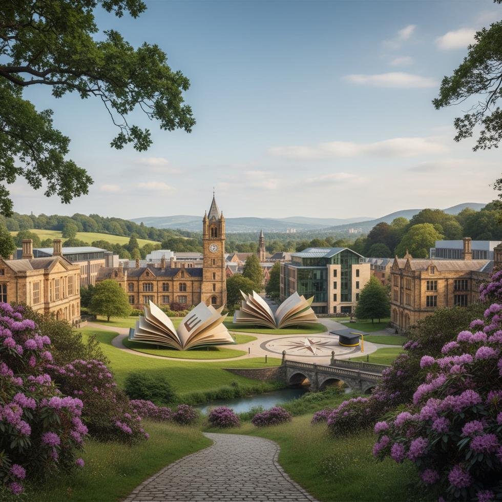 Exeter Üniversitesi kampüslerinden genel görünüm