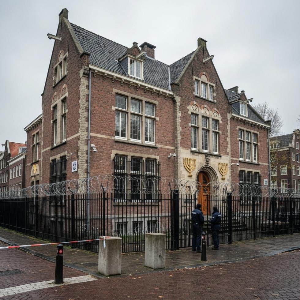 Amsterdam'daki Yahudi okulunda güvenlik önlemleri
