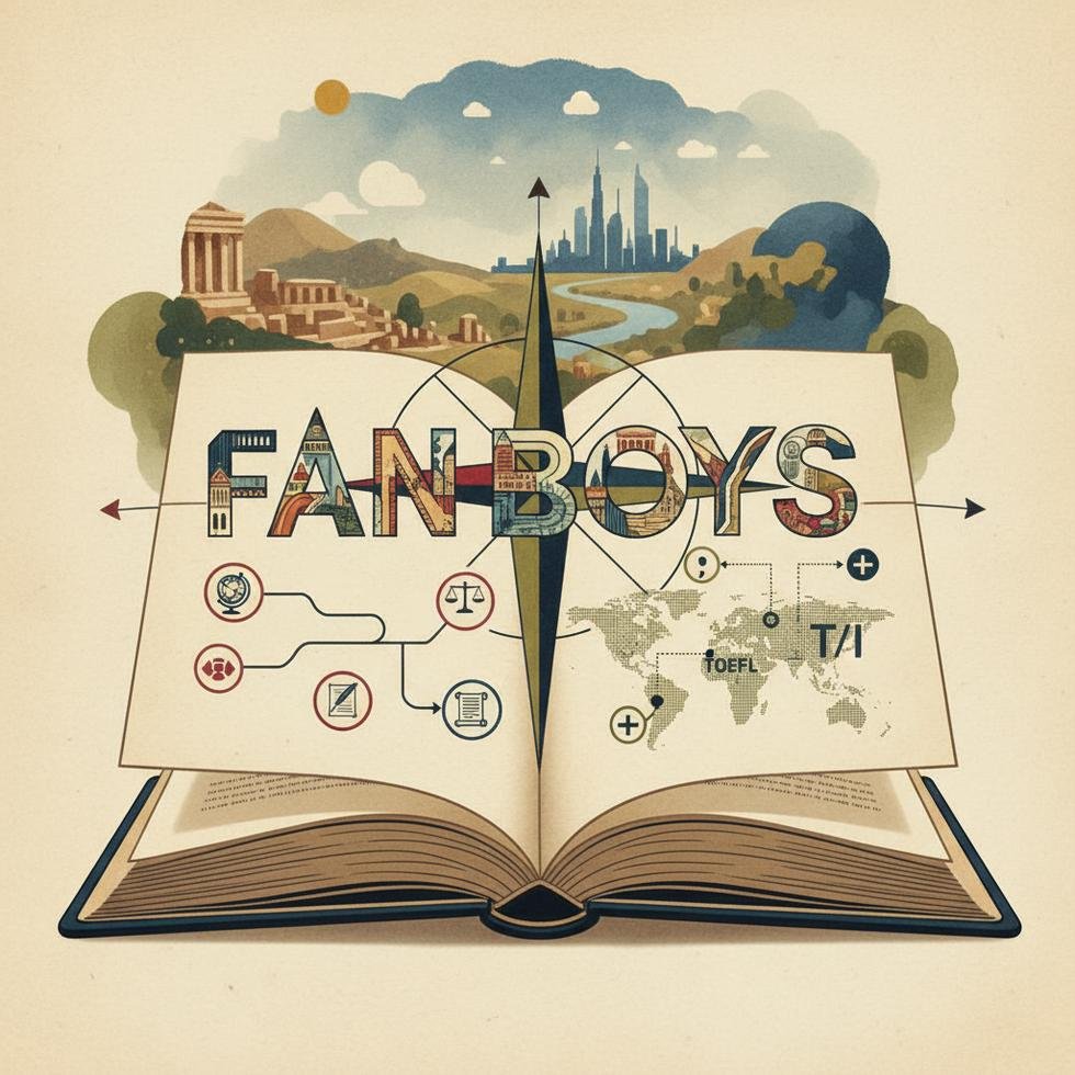 FANBOYS bağlaçları ve virgül kullanımıyla ilgili tablo ve açıklamalar