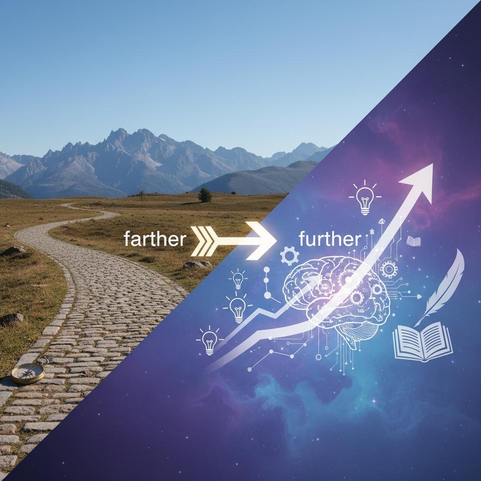 Farther ve Further kelimelerinin doğru kullanımı