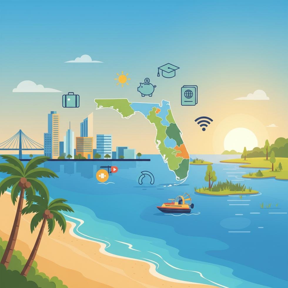 Florida eyaletinde Work and Travel programına katılan genç öğrenciler