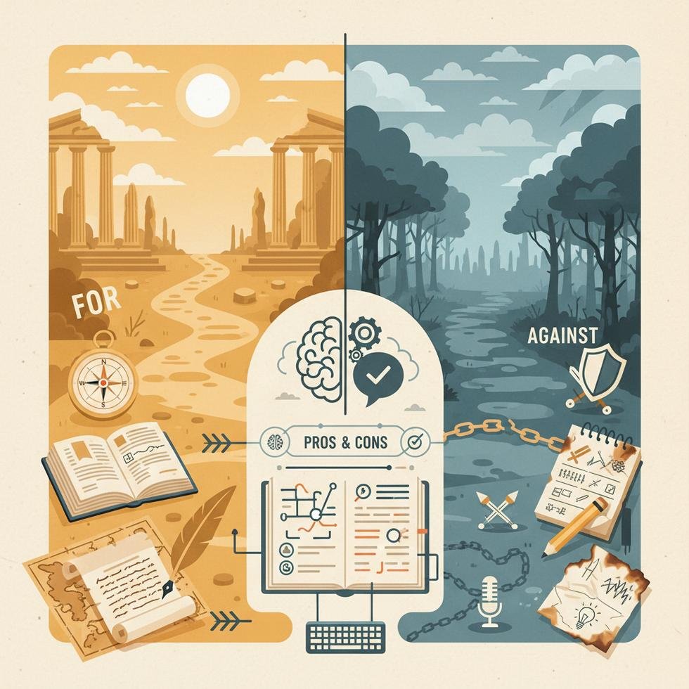 İngilizce for ve against edatlarının kullanımı ile ilgili rehber görseli