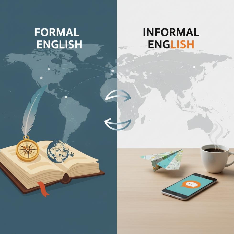 Formal ve informal İngilizce üsluplarını gösteren grafik