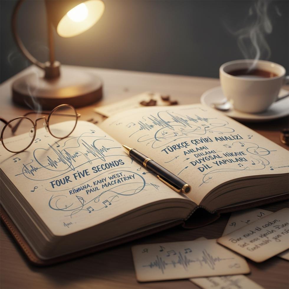 FourFiveSeconds şarkısının Türkçe çeviri ve analiz görseli