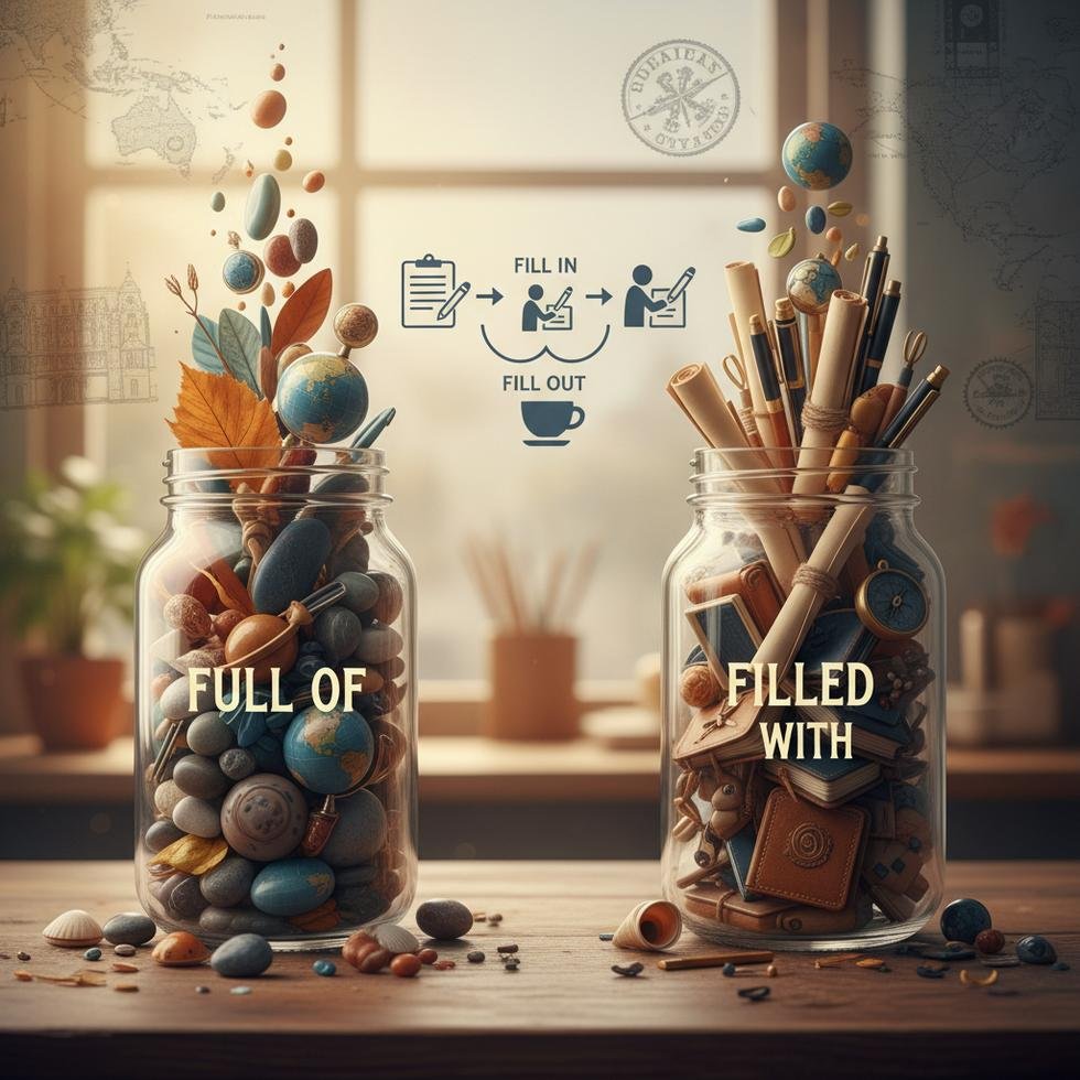 Full ve Filled kelimelerinin İngilizcede doğru kullanımı