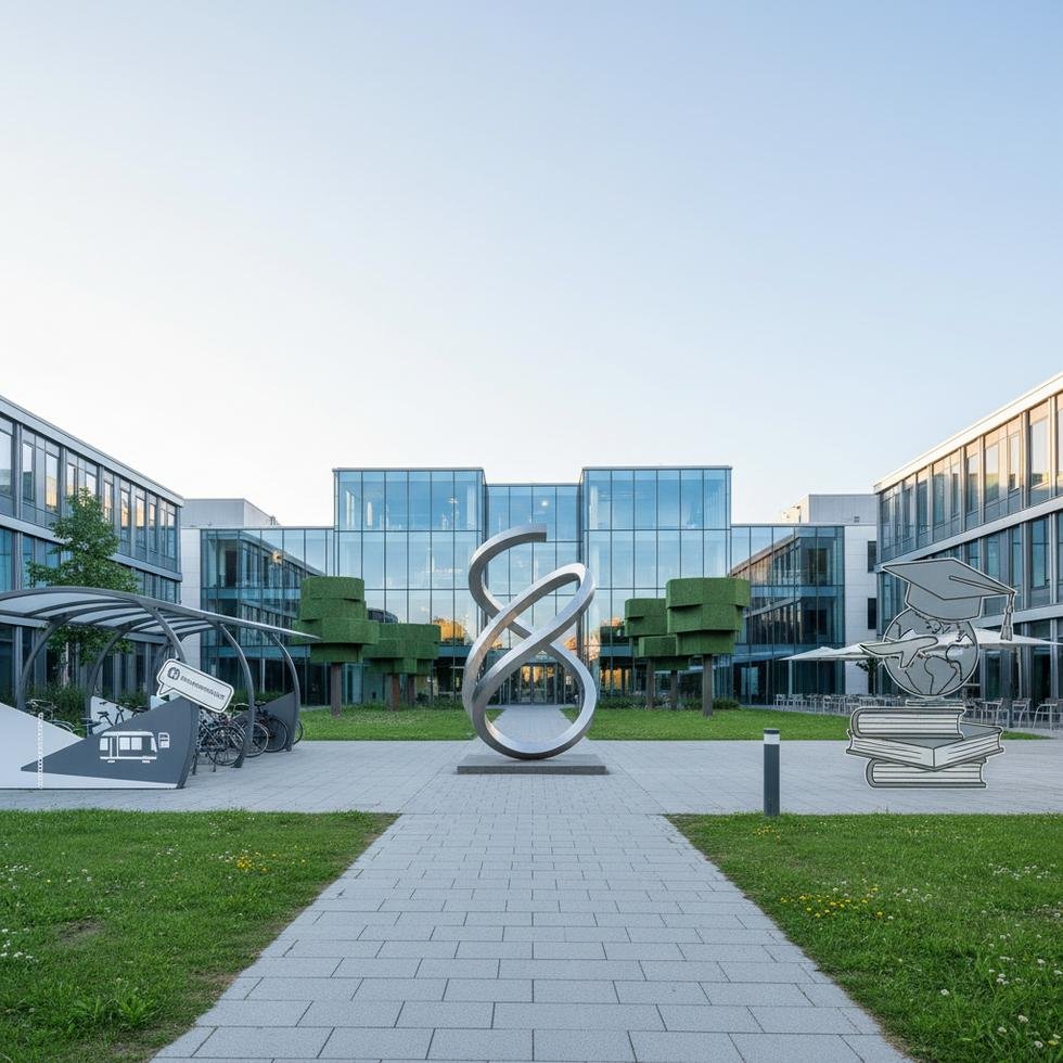 Gelsenkirchen Üniversitesi kampüsünden genel görünüm